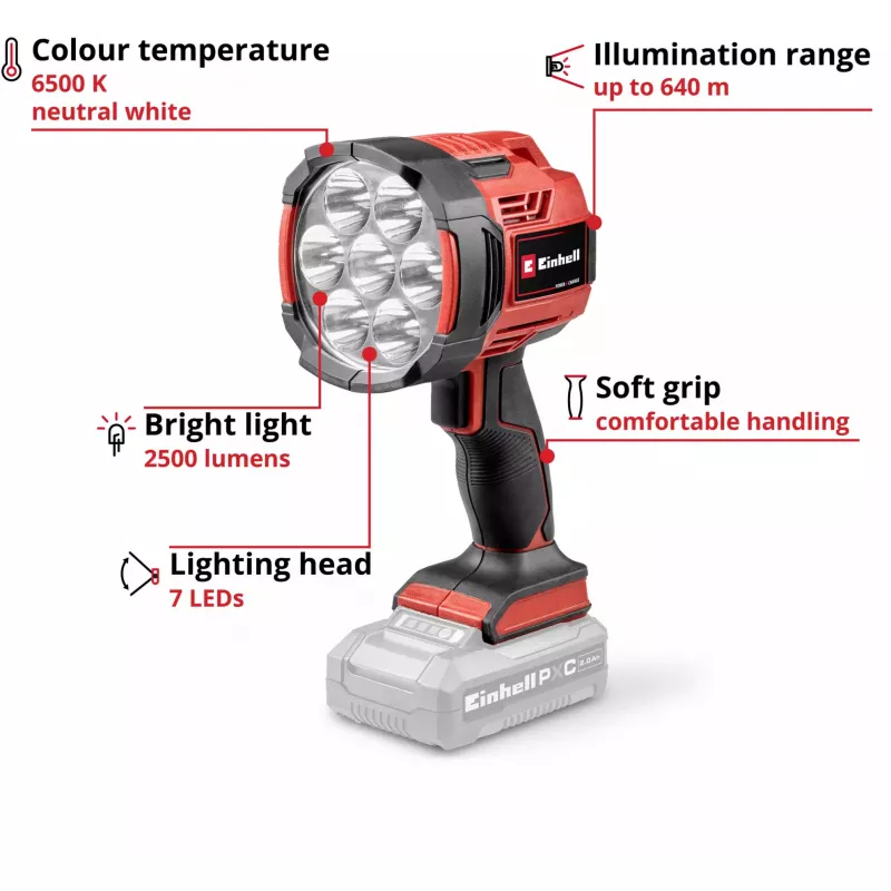 Einhell TE-CL 18/2500 Li Solo Akku-LED-Arbeitsleuchte (Solo)
