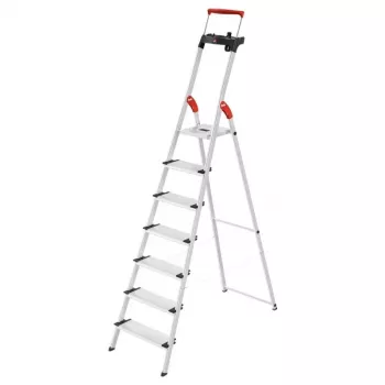HAILO L85 ComfortLine Aluminium-Haushaltsleiter, 7 Stufen, 150 kg, EN 131