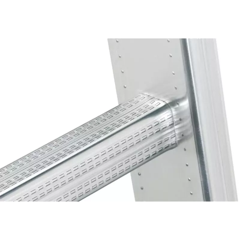 Hailo ProfiStep uno 7106-007 Aluminium-Anlegeleiter, 7 Sprossen, max. Arbeitshöhe 2,70 m, Silber