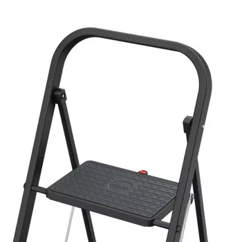 HAILO K44 StandardLine Klapptritt, 3 Stufen, Sicherheitsbügel, Schwarz, 150 kg