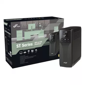 FSP ST 850 Tower 850VA 510W Line-Interactive USV mit RJ45-Schutz und 4 Schuko-Steckdosen