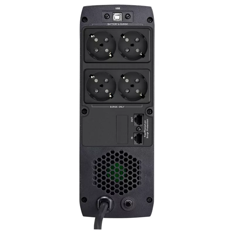FSP ST 850 Tower 850VA 510W Line-Interactive USV mit RJ45-Schutz und 4 Schuko-Steckdosen