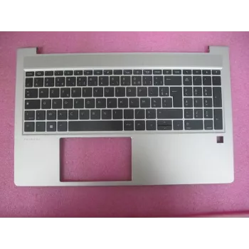 HP ProBook 450/455 G6/G7 Top Cover Assembly mit französischer AZERTY-Tastatur, ohne Smart Card Reader, Natural Silver