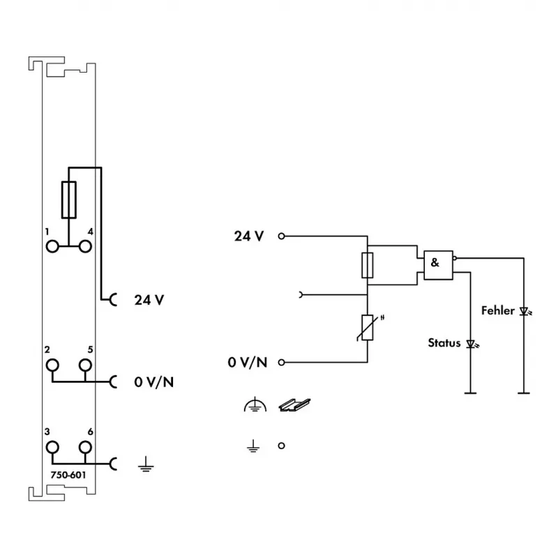 WAGO 750-601 Potenzial-Einspeisemodul 24 VDC
