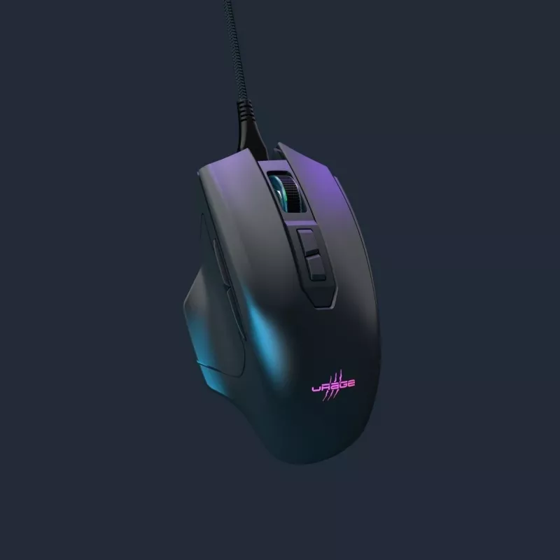 Hama uRage Reaper 410 kabelgebundene optische Gaming-Maus, 12000 DPI, 6 programmierbare Tasten, RGB, Schwarz