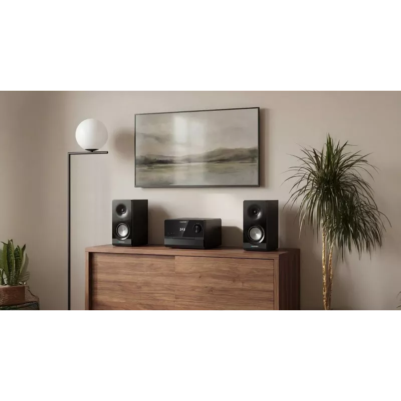 Blaupunkt MS49DAB Micro-Hi-Fi-System mit DAB+ und Bluetooth, Schwarz