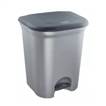 KEEEPER Torge Tretmülleimer für Mülltrennung 2x11L Hell Silber