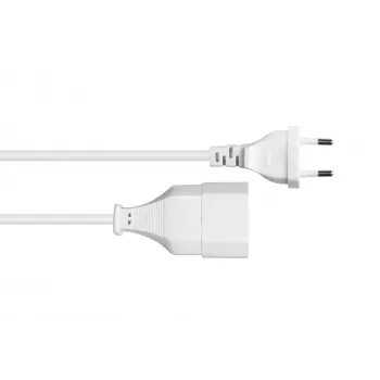 Kabelmeister Euro-Verlängerungskabel CEE 7/16 Stecker auf Buchse Weiß 0,75mm² 3m