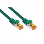 Kabelmeister Cat.7 S/FTP Patchkabel, TPE-Mantel, halogenfrei, grün, 2m