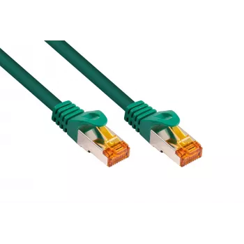 KABELMEISTER Cat.7 S/FTP Patchkabel, RJ45, 10m, Grün, halogenfreier TPE-Mantel, 10 Gbps