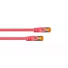 Kabelmeister RJ45 Patchkabel Cat.7 S/FTP, TPE-Mantel, halogenfrei, Magenta, 0,25m