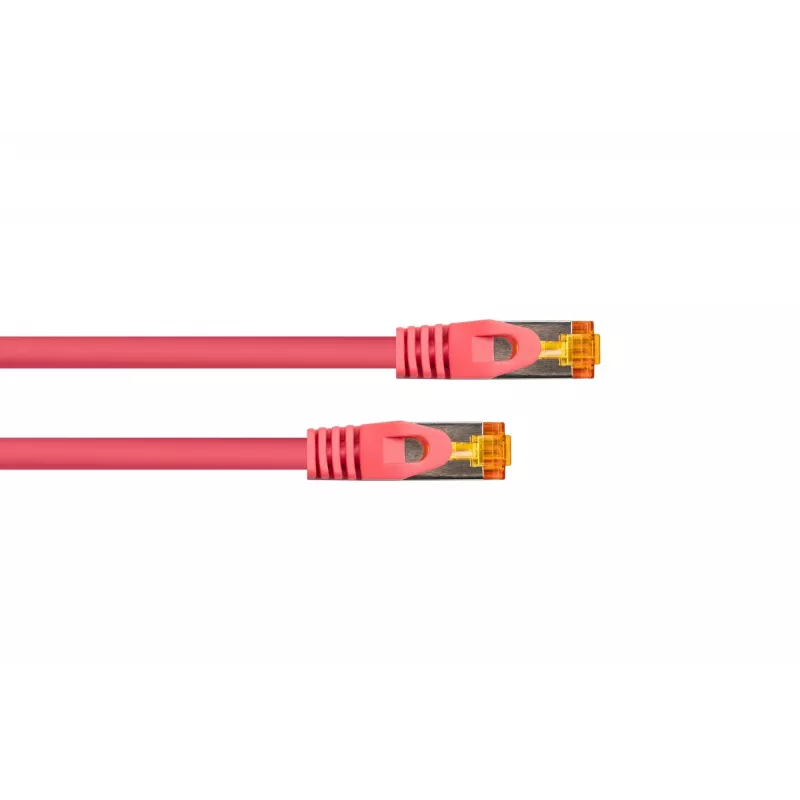 Kabelmeister Cat.7 S/FTP Patchkabel, TPE-Mantel, Magenta, 5m