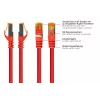 Kabelmeister Cat.7 S/FTP Patchkabel, RJ45, TPE-Mantel, halogenfrei, Rot, 0,25m