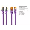 KABELMEISTER Cat.7 S/FTP RJ45 Patchkabel, TPE-Mantel, halogenfrei, violett, 7,5m