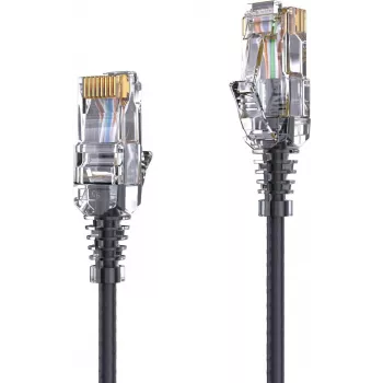 PureLink AVIT Media Series Slim Cat.6 U/UTP Patchkabel, LSOH, 0,25 m, Schwarz (MC1500-0025)