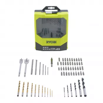 RYOBI RAK69MiX 69-teiliges Bohr- und Schraubendreher-Bit-Set