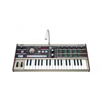 Korg microKORG Analog Modeling Synthesizer mit 37 Mini-Tasten und Vocoder, Grau