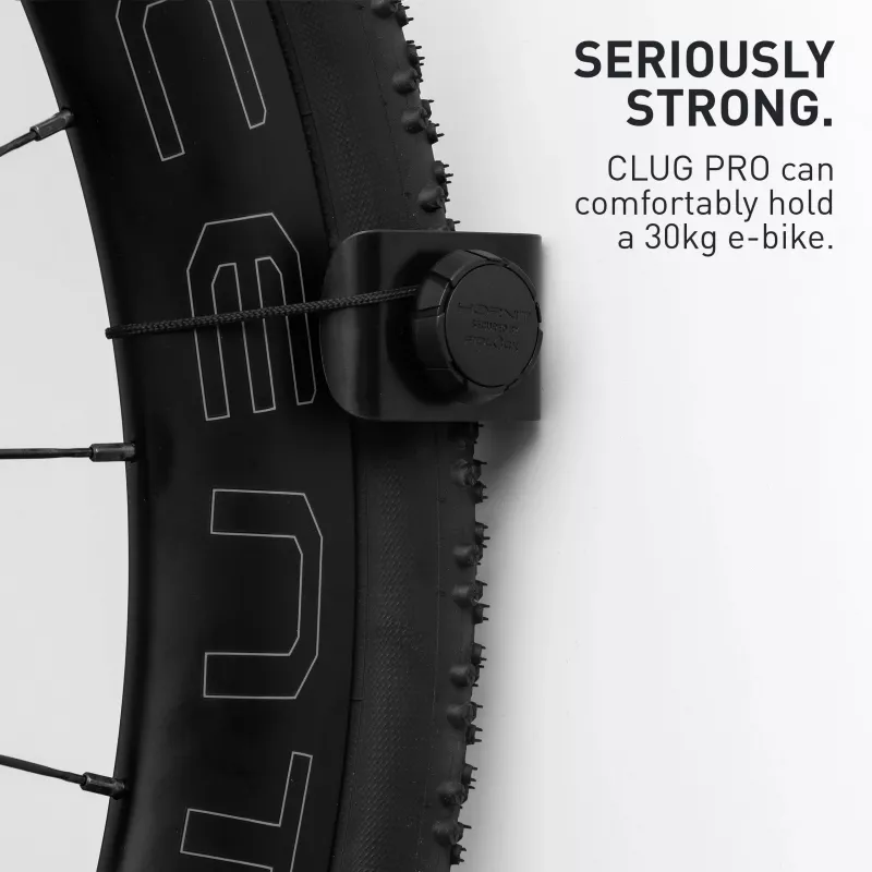 HORNIT CLUG PRO Hybrid Fahrrad Wandhalterung Schwarz Medium 7762HCP