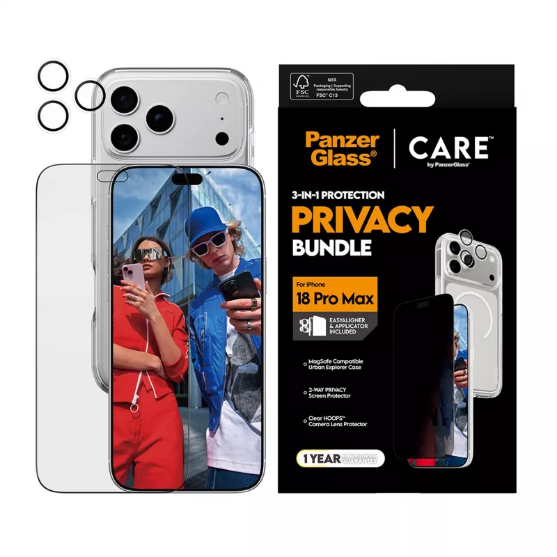 PanzerGlass Privacy Flagship 3-in-1 Bundle für iPhone 18 Pro Max