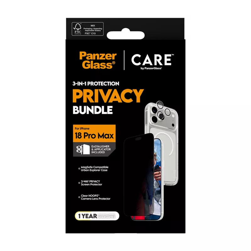 PanzerGlass Privacy Flagship 3-in-1 Bundle für iPhone 18 Pro Max