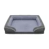 REBEL ANIMALS Premium Orthopädisches Haustier-Sofabett für Hunde und Katzen, Extra Groß, 134x106x20 cm, Abnehmbarer Waschbarer Bezug, Rutschfeste Unterseite, Wasserfest, Hypoallergen, Grau