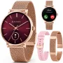 3MK PROTECTION Smartwatch Altora Vivid Lady – AMOLED, Herzfrequenz, SpO2, IP68, Rosa Silikonarmband