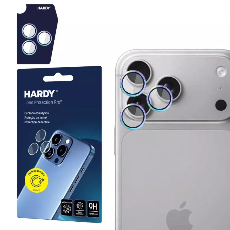 3MK PROTECTION Apple iPhone 18 Pro / 18 Pro Max HARDY Lens Protection Pro Rainbow Kameraobjektivschutz