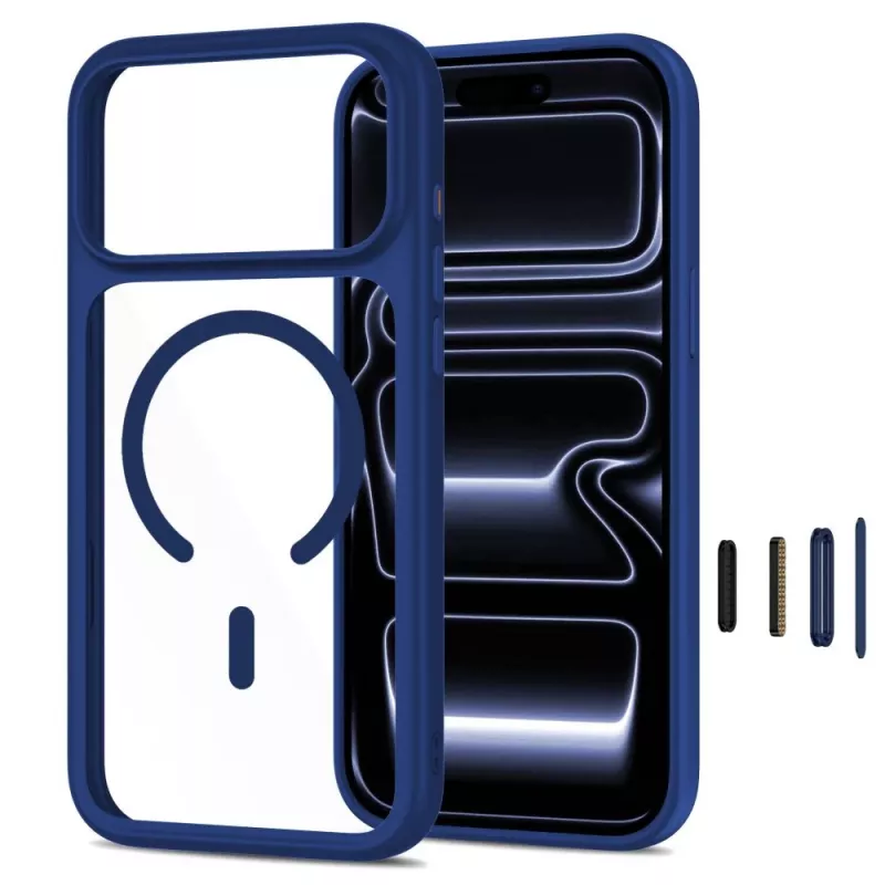 TECH-PROTECT MagOne MagSafe Hülle + Glas 2er-Pack für iPhone 17 Pro / 18 Pro Tiefblau/Klar