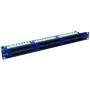 EMITERNET 48-Port RJ45 UTP Cat.6 Patchpanel 1U mit Kabelmanagementschiene, Blau