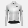 ROCKBROS YDWT006 TVI Damen Fahrradjacke - Winddicht Wasserabweisend Thermo-Fleece Gefüttert, Weiß-Grau, Größe S
