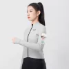 ROCKBROS YDWT006 TVI Damen Fahrradjacke - Winddicht Wasserabweisend Thermo-Fleece Gefüttert, Weiß-Grau, Größe S