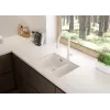 DEANTE ZQE A503 1,5-Becken Granit-Verbundstoff Küchenspüle mit Abtropffläche, Graphit