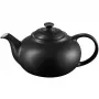 Le Creuset Steingut-Teekanne 1,3L Schwarz