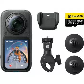 Insta360 X6 360-Grad-Actionkamera, Motorrad-Bundle, 8K, Schwarz