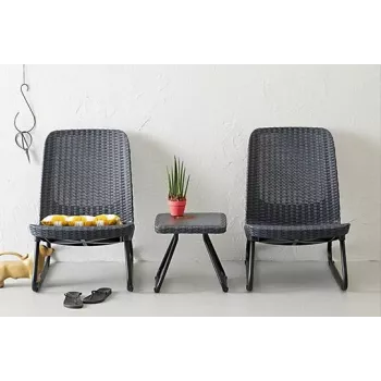 KETER Gartenmöbelset Rio Patio Set grau