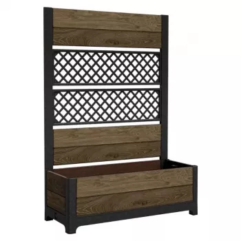 KETER Deco Tulip 110L 2-Rhombus Walnuss Mesh Blumentopf