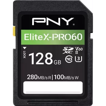PNY EliteX-PRO60 Flash-Speicherkarte 128GB Video Class V60 UHS-II U3 Class10 MicroSDXC