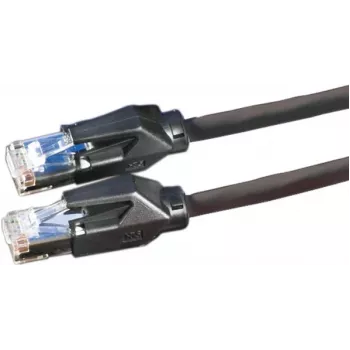 Dätwyler 21.05.0005 Cat 6 S/FTP Patchkabel, RJ-45 Stecker auf RJ-45 Stecker, 0,5 m, Schwarz, LSZH, 10 Gbps