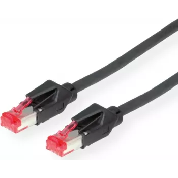 Dätwyler 21.05.0005 Cat 6 S/FTP Patchkabel, RJ-45 Stecker auf RJ-45 Stecker, 0,5 m, Schwarz, LSZH, 10 Gbps