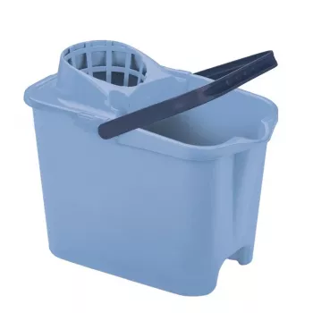 MERY Rechteckiger Eimer 12L mit Druckknopf blau