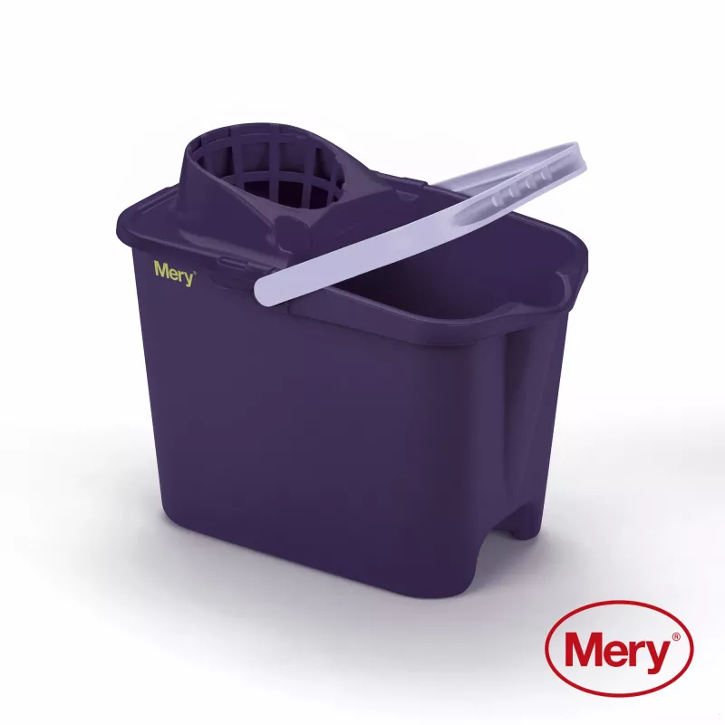 MERY Eimer 14L mit Presse violett