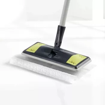 MERY Bodenbürste für Staubaufnahme Dust Mop 25,8x10,5cm mit 10 Tüchern 29,5x21,5cm