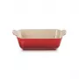 LE CREUSET Rechteckige Auflaufform Heritage Steingut 19x14cm / 1,1L rot