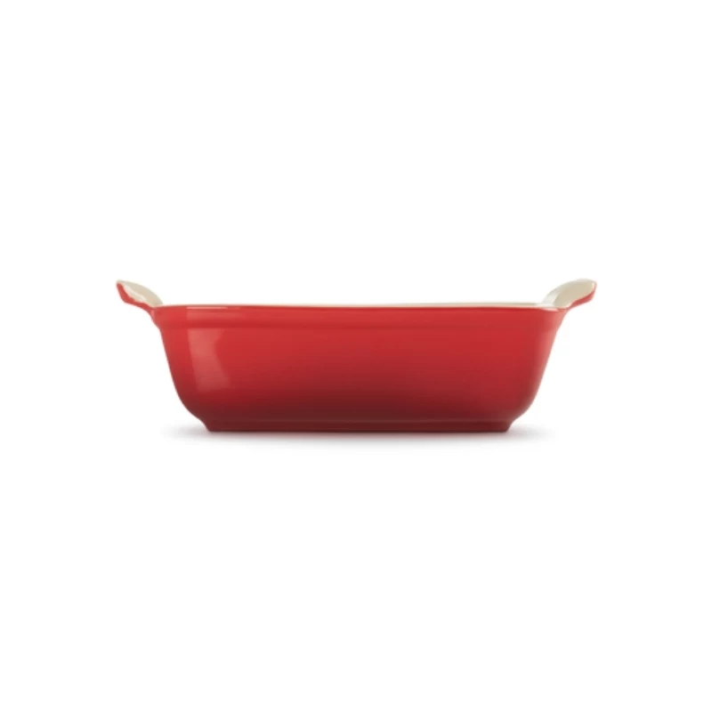 LE CREUSET Rechteckige Auflaufform Heritage Steingut 19x14cm / 1,1L rot