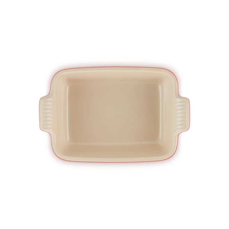 LE CREUSET Rechteckige Auflaufform Heritage Steingut 19x14cm / 1,1L rot