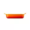 LE CREUSET Rechteckige Auflaufform Heritage Steingut 32x24cm / 4L orange