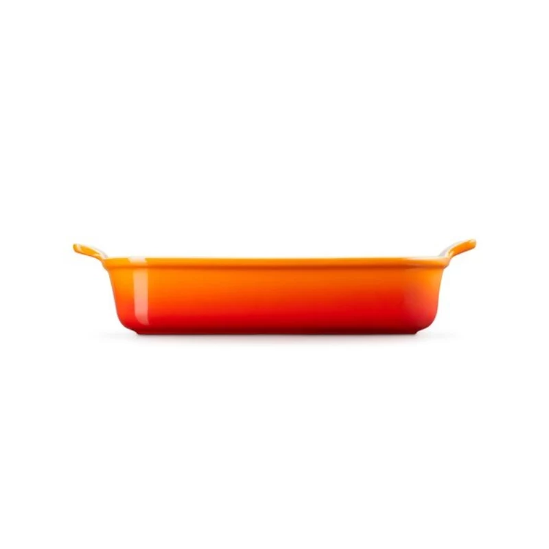 LE CREUSET Rechteckige Auflaufform Heritage Steingut 32x24cm / 4L orange