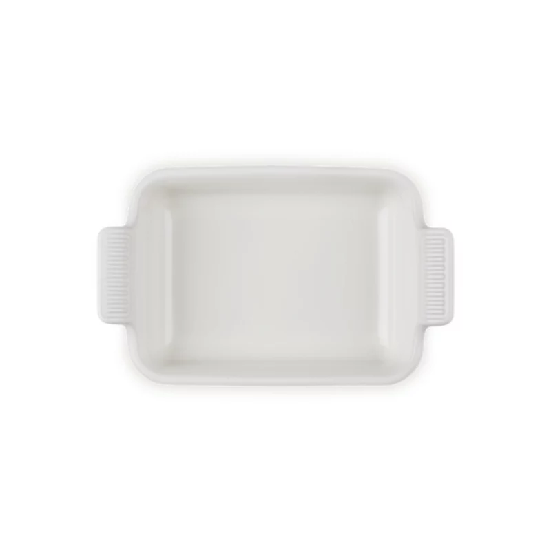 Le Creuset Rechteckige Heritage Steinzeug Auflaufform 19x14cm / 1,1L weiß
