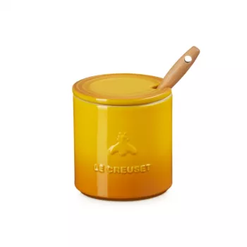 LE CREUSET Honigtopf mit Löffel 420 ml Steingut gelb