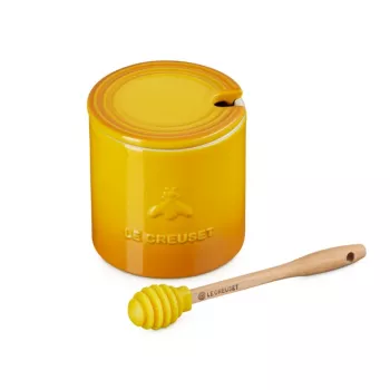 LE CREUSET Honigtopf mit Löffel 420 ml Steingut gelb